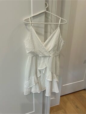 🪽ADORBS Blue Rain Ruffle V Neck Dress XL🪽